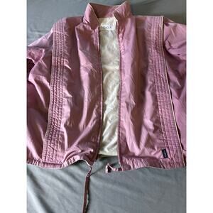 Vintage Clique Windbreaker Jacket Zip Front 80s 90s Track Jacket Women’s  13/14